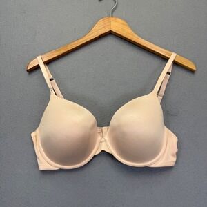 Victorias Secret BioFit Padded Full Coverage Bra 36C Nude Rhinestone Straps 6790